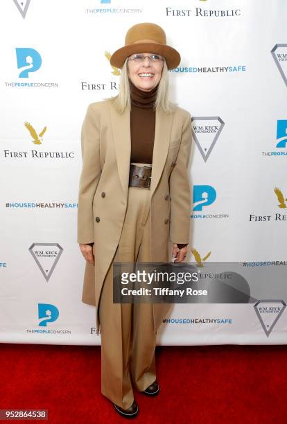 Diane Keaton attends The People Concern's Celebrating Change Gala at Casa Vertigo on April 29, 2018 in Los Angeles, California.