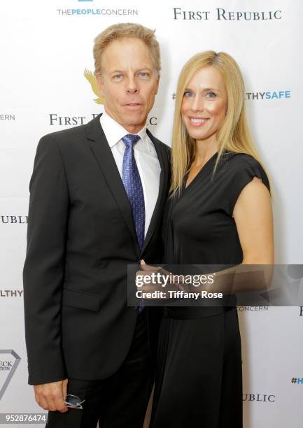 Greg Germann and Martha Champlin attend The People Concern's Celebrating Change Gala at Casa Vertigo on April 29, 2018 in Los Angeles, California.