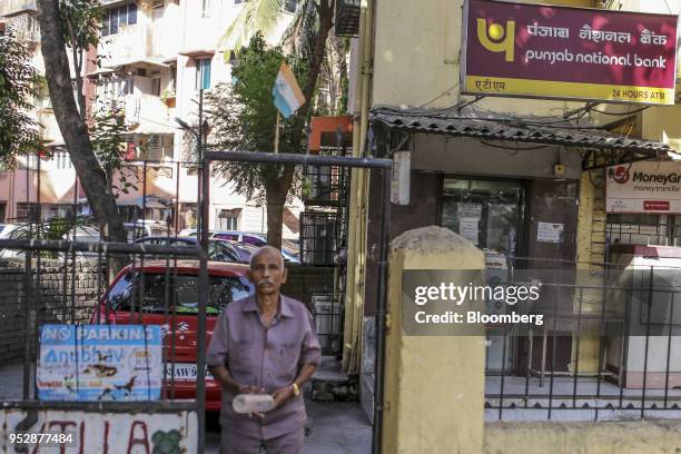 Punjab National Bank branch stands in Mumbai, India, on Sunday, April 22, 2018. PNB is scheduled to announce full year earnings on May 16....