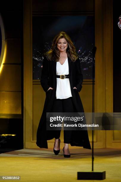 Valerie Bertinelli speaks onstage during the 45th annual Daytime Emmy Awards at Pasadena Civic Auditorium on April 29, 2018 in Pasadena, California.