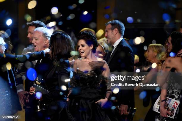 Cast and crew of 'Days of Our Lives' accept Outstanding Drama Series onstage during the 45th annual Daytime Emmy Awards at Pasadena Civic Auditorium...