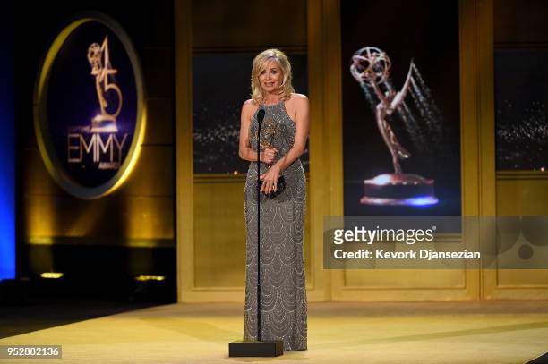 Eileen Davidson, winner of Outstanding Lead Actress in a Drama Series for 'The Young and the Restless', accepts award onstage during the 45th annual...