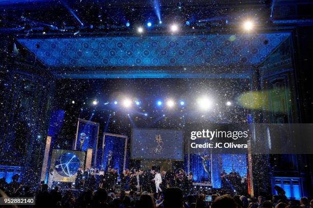 Cast and crew of 'Days of Our Lives' accept Outstanding Drama Series onstage during the 45th annual Daytime Emmy Awards at Pasadena Civic Auditorium...