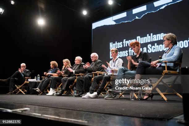 John Slattery, Kim A. Snyder, Maria Cuomo Cole, Robert Weiss, Basil OSullivan, Dylan Kramer, Ryan Deitsch and Mary Ann Jacob attend the 'Lessons...