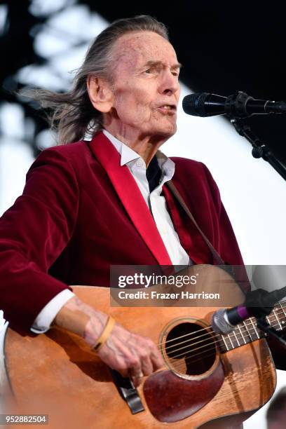 Gordon Lightfoot performs onstage during 2018 Stagecoach California's Country Music Festival at the Empire Polo Field on April 29, 2018 in Indio,...