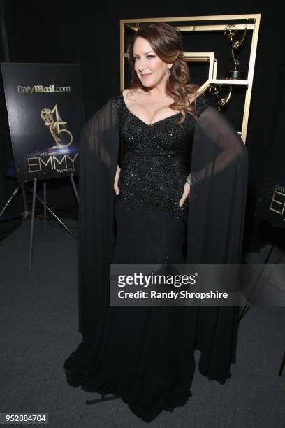 Actor/singer Joely Fisher attends the DailyMail.com & DailyMailTV Trophy Room at the Daytime Emmy Awards 2018 on April 29, 2018 in Pasadena,...