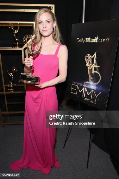 General Hospital' actor Chloe Lanier, winner of Outstanding Younger Actress In A Drama Series, attends the DailyMail.com & DailyMailTV Trophy Room at...