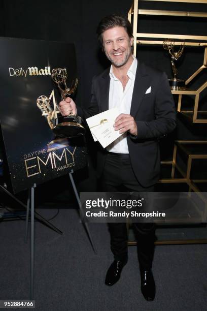 Days of Our Lives' actor Greg Vaughan, winner of Outstanding Supporting Actor In A Drama Series, attends the DailyMail.com & DailyMailTV Trophy Room...