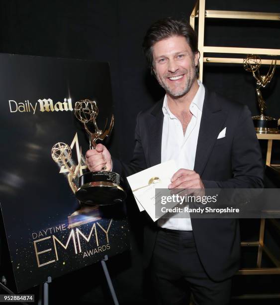 Days of Our Lives' actor Greg Vaughan, winner of Outstanding Supporting Actor In A Drama Series, attends the DailyMail.com & DailyMailTV Trophy Room...