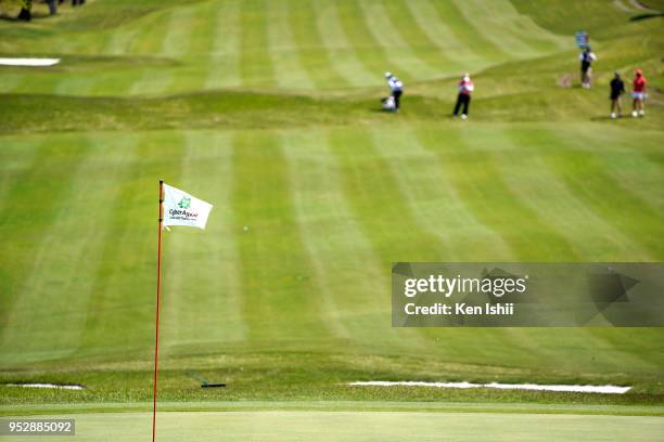 General view of the 5th hole during the final round of the CyberAgent Ladies Golf Tournament at Grand fields Country Club on April 29, 2018 in...