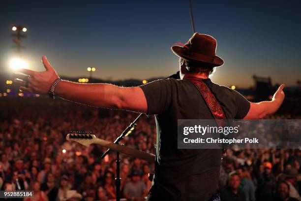 Lee Brice performs onstage during 2018 Stagecoach California's Country Music Festival at the Empire Polo Field on April 29, 2018 in Indio, California.