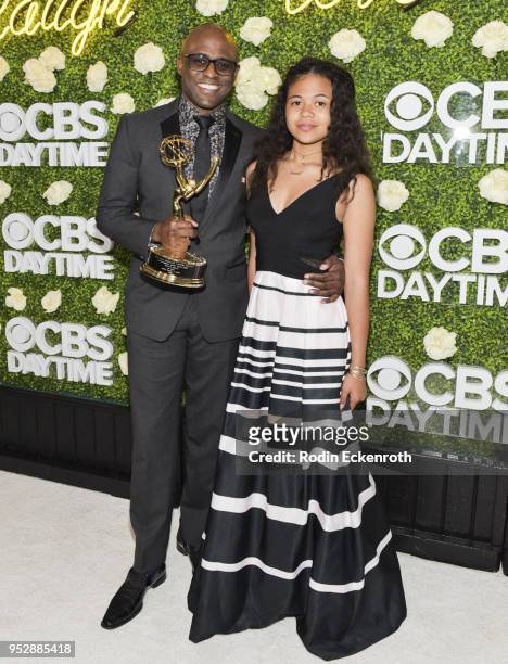 Daytime Emmy winner Wayne Brady and daughter Maile Brady attend the CBS Daytime Emmy After Party at Pasadena Convention Center on April 29, 2018 in...