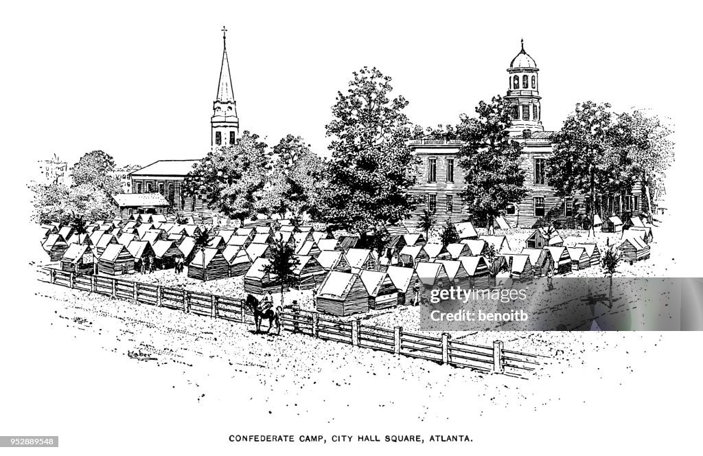 Confederate states army camp in Atlanta