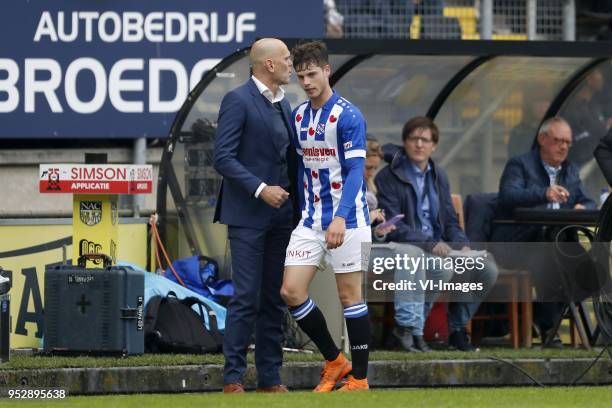 Coach Jurgen Streppel of sc Heerenveen, Kik Pierie of sc Heerenveen during the Dutch Eredivisie match between NAC Breda and sc Heerenveen at the Rat...