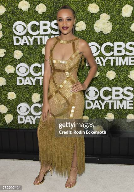 Actress Reign Edwards attends the CBS Daytime Emmy After Party at Pasadena Convention Center on April 29, 2018 in Pasadena, California.