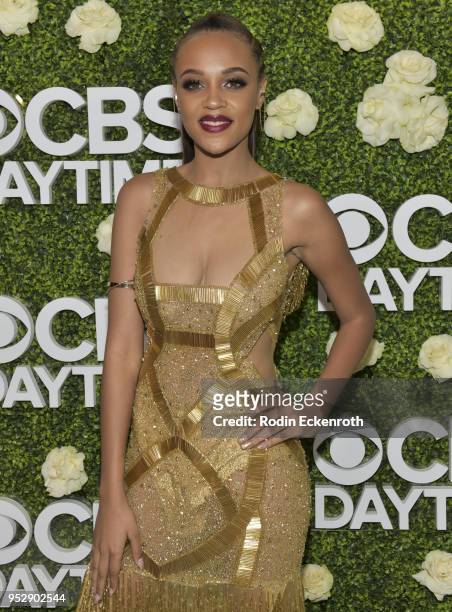 Actress Reign Edwards attends the CBS Daytime Emmy After Party at Pasadena Convention Center on April 29, 2018 in Pasadena, California.