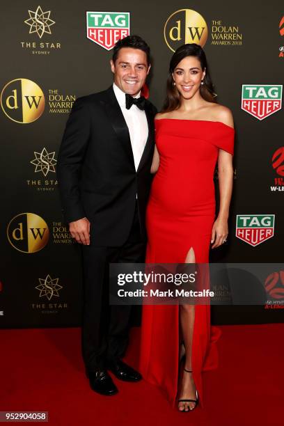 Cooper Cronk and Tara Rushton arrive ahead of the FFA Dolan Warren Awards at The Star on April 30, 2018 in Sydney, Australia.