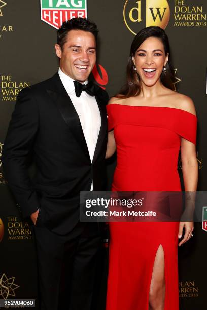 Cooper Cronk and Tara Rushton arrive ahead of the FFA Dolan Warren Awards at The Star on April 30, 2018 in Sydney, Australia.