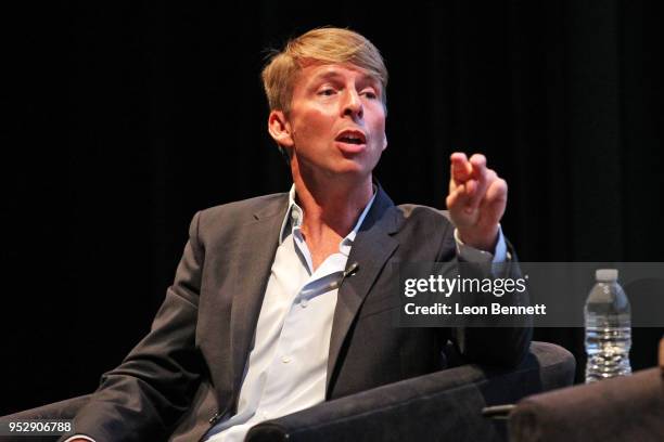 Moderator Jack McBrayer during panel discussion at the TBS' FYC Event For "The Last O.G." And "Search Party" at Steven J. Ross Theatre on the Warner...