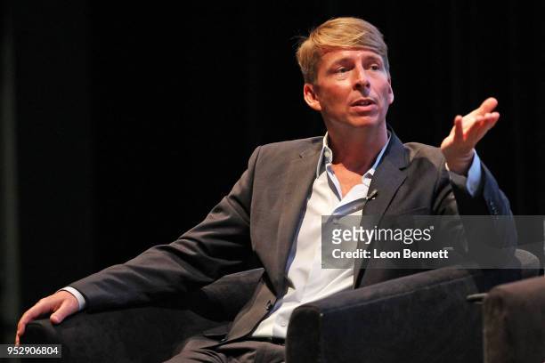 Moderator Jack McBrayer during panel discussion at the TBS' FYC Event For "The Last O.G." And "Search Party" at Steven J. Ross Theatre on the Warner...