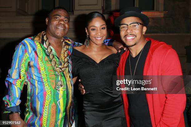 Actors Tracy Morgan, Tiffany Haddish and Allen Maldonado attends the after party during theTBS' FYC Event For "The Last O.G." And "Search Party" at...