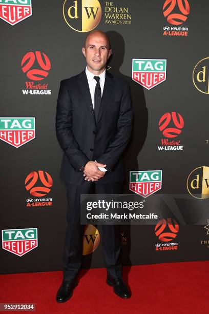 Mark Bresciano arrives ahead of the FFA Dolan Warren Awards at The Star on April 30, 2018 in Sydney, Australia.