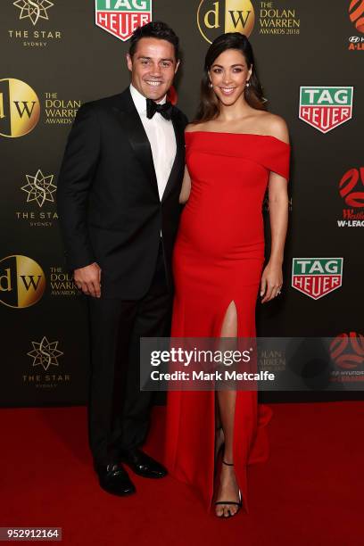 Cooper Cronk and Tara Rushton arrive ahead of the FFA Dolan Warren Awards at The Star on April 30, 2018 in Sydney, Australia.