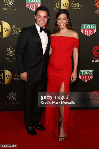 Cooper Cronk and Tara Rushton arrive ahead of the FFA Dolan Warren Awards at The Star on April 30, 2018 in Sydney, Australia.