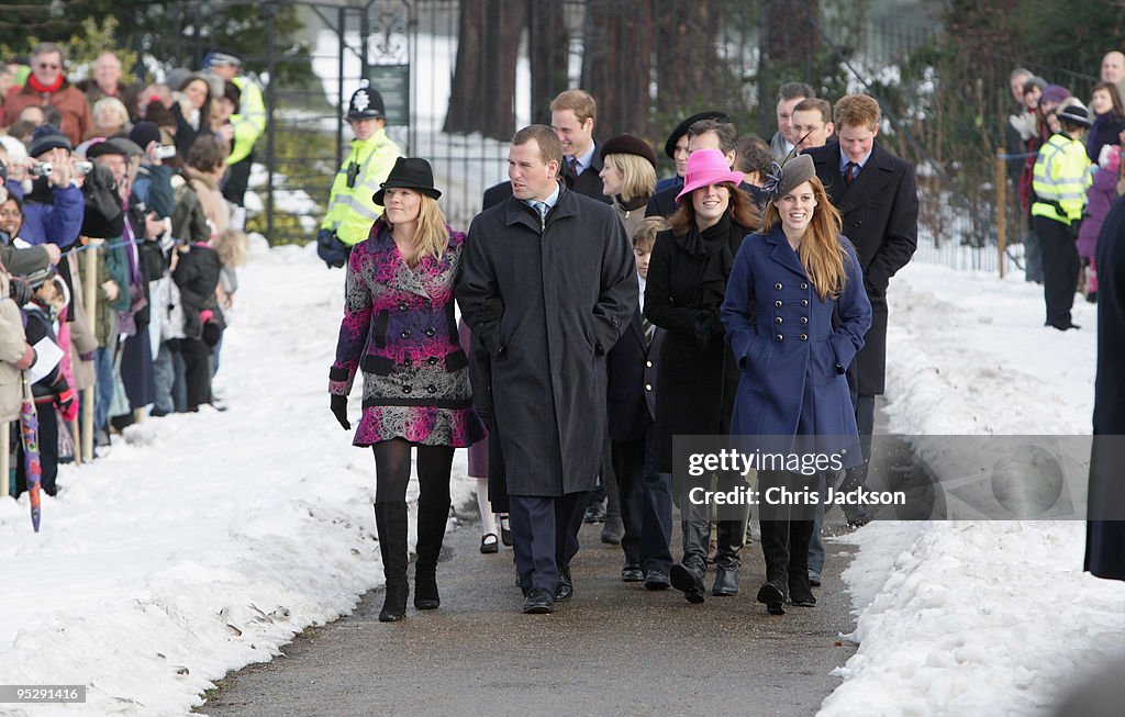 Royals Attend Christmas Day Service At Sandringham