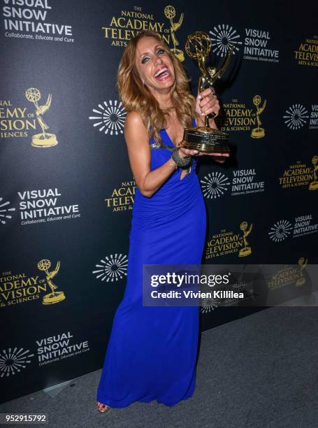 Lili Estefan attends 45th Daytime Emmy Awards - Backstage with the Visual Snow Initiative on April 29, 2018 in Los Angeles, California.