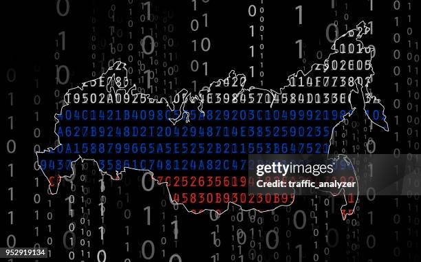 russia hacking background - russia internet stock illustrations