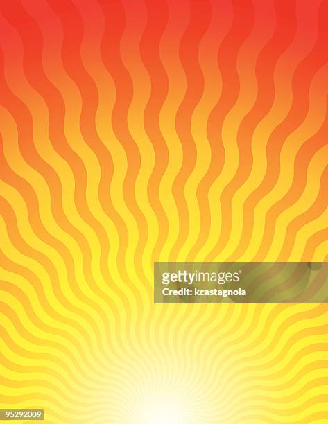 sunrise waves - sun rays stock illustrations