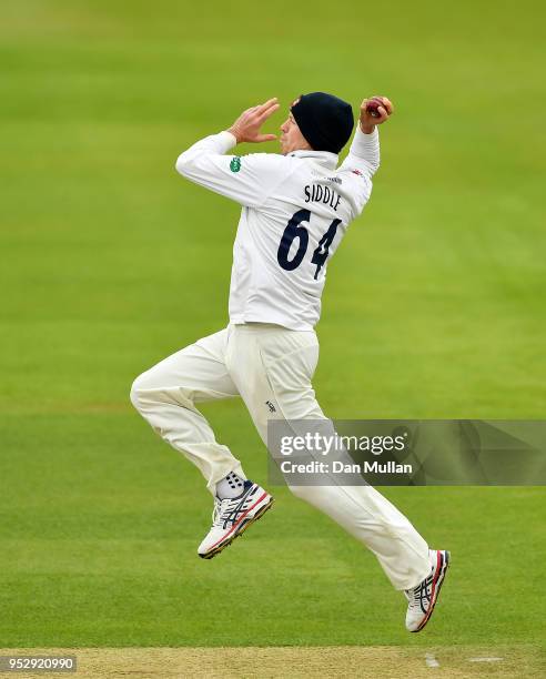 Peter Siddle of Essex bowls during day four of the Specsavers County Championship Division One match between Hampshire and Essex at Ageas Bowl on...
