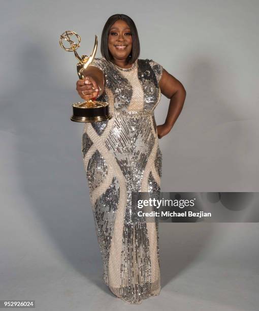Loni Love poses for portrait at 45th Daytime Emmy Awards - Portraits by The Artists Project Sponsored by the Visual Snow Initiative on April 29, 2018...
