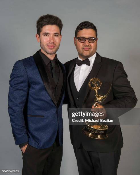 Kristos Andrews and Gregori J. Martin pose for portrait at 45th Daytime Emmy Awards - Portraits by The Artists Project Sponsored by the Visual Snow...