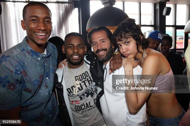 Santos Garcia, Von Smith, Steve Stein, and Odalys Peña attend the Von Smith & Black Tokyo Brunch Party on April 29, 2018 in New York City.