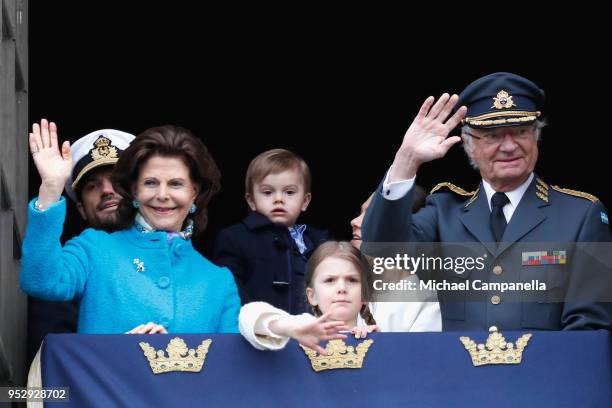 Queen Silvia of Sweden, Prince Carl Philip, Duke of Varmland, Princess Estelle, Duchess of Ostergotland, Princess Sofia, Duchess of Varmland, Prince...