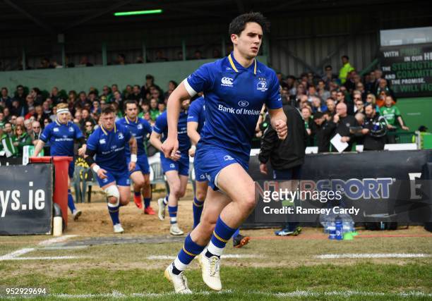 Galway , Ireland - 28 April 2018; Joey Carbery of Leinster ahead of the Guinness PRO14 Round 21 match between Connacht and Leinster at the...