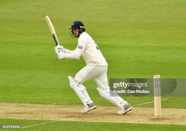 Chris Wood of Hampshire bats during day four of the Specsavers County Championship Division One match between Hampshire and Essex at Ageas Bowl on...