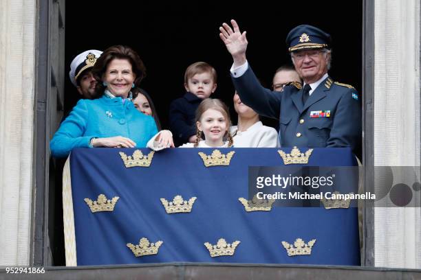 Queen Silvia of Sweden, Prince Carl Philip, Duke of Varmland, Princess Estelle, Duchess of Ostergotland, Princess Sofia, Duchess of Varmland, Prince...