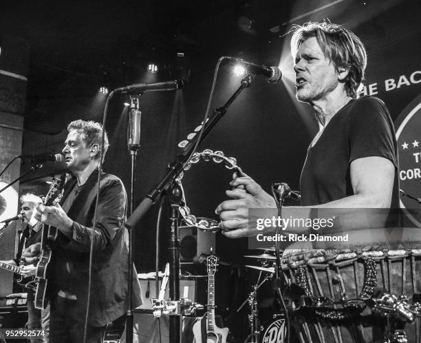 Michael Bacon and Kevin Bacon of The Bacon Brothers band perform during Mother Nature Network's White House Correspondents' Jam IV on April 27, 2018...