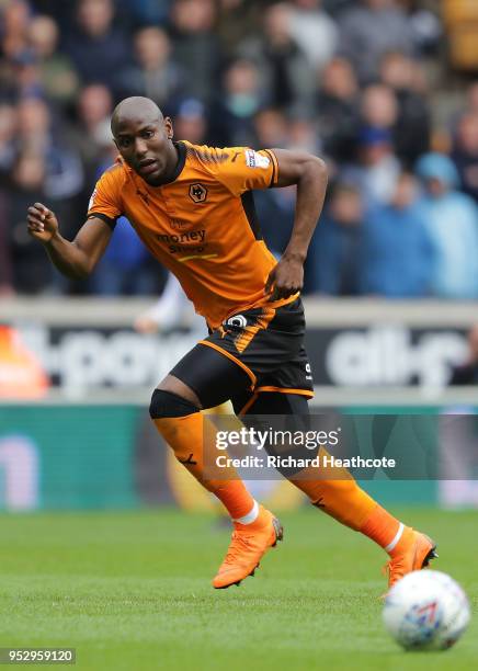 Benik Afobe of Wolverhampton Wanderers in action during the Sky Bet Championship match between Wolverhampton Wanderers and Sheffield Wednesday at...