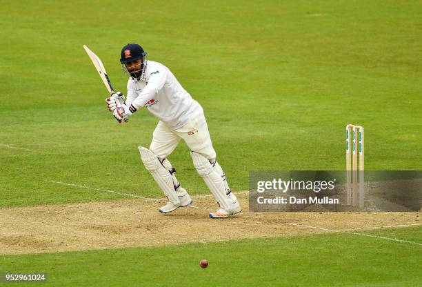 Ravi Bopara of Essex bats during day four of the Specsavers County Championship Division One match between Hampshire and Essex at Ageas Bowl on April...