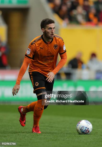 Matt Doherty of Wolverhampton Wanderers in action during the Sky Bet Championship match between Wolverhampton Wanderers and Sheffield Wednesday at...