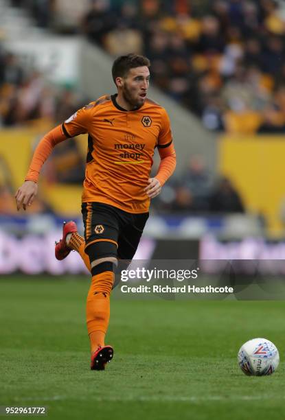 Matt Doherty of Wolverhampton Wanderers in action during the Sky Bet Championship match between Wolverhampton Wanderers and Sheffield Wednesday at...