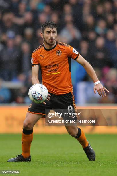 Ruben Neves of Wolverhampton Wanderers in action during the Sky Bet Championship match between Wolverhampton Wanderers and Sheffield Wednesday at...