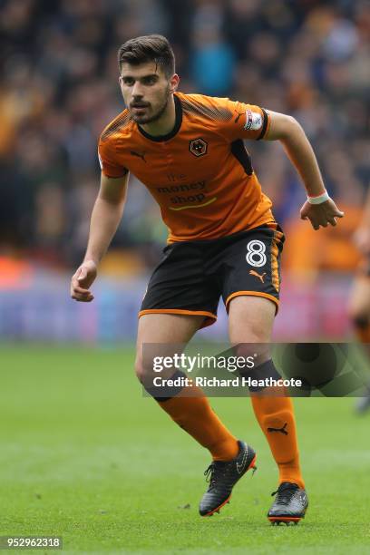 Ruben Neves of Wolverhampton Wanderers in action during the Sky Bet Championship match between Wolverhampton Wanderers and Sheffield Wednesday at...