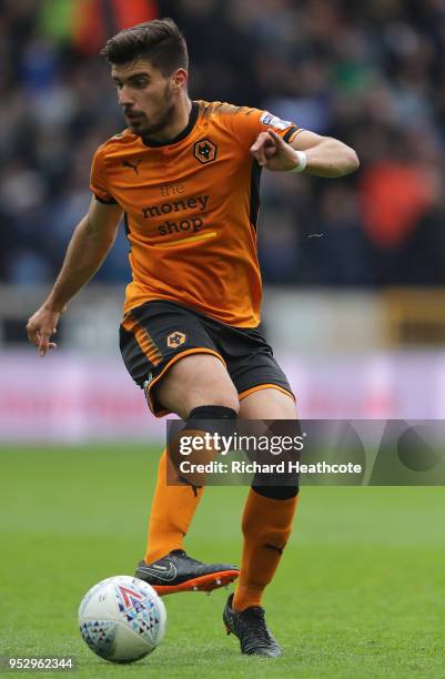 Ruben Neves of Wolverhampton Wanderers in action during the Sky Bet Championship match between Wolverhampton Wanderers and Sheffield Wednesday at...