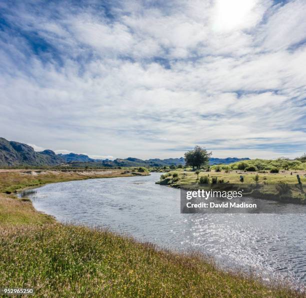 bend in the rio pico (pico river), patagonia - chubut province ストックフォトと画像