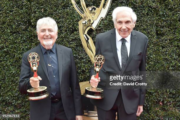 Sid Krofft and Marty Krofft attend the 2018 Daytime Emmy Awards Arrivals at Pasadena Civic Auditorium on April 29, 2018 in Pasadena, California.